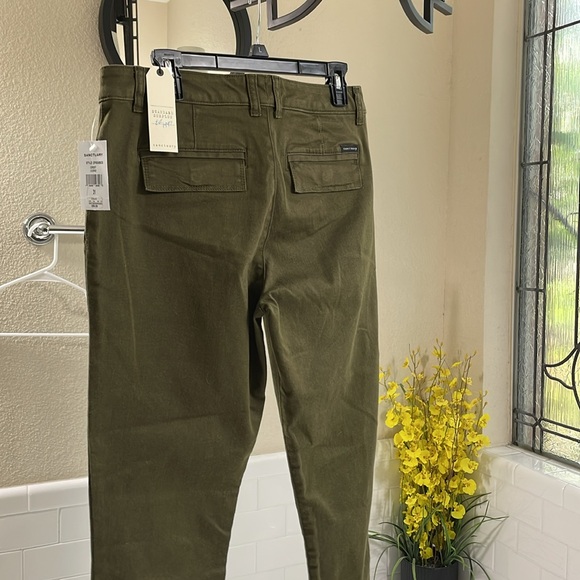 Sanctuary Pants ankle crop NEW w /Tags . Army green - Picture 3 of 6